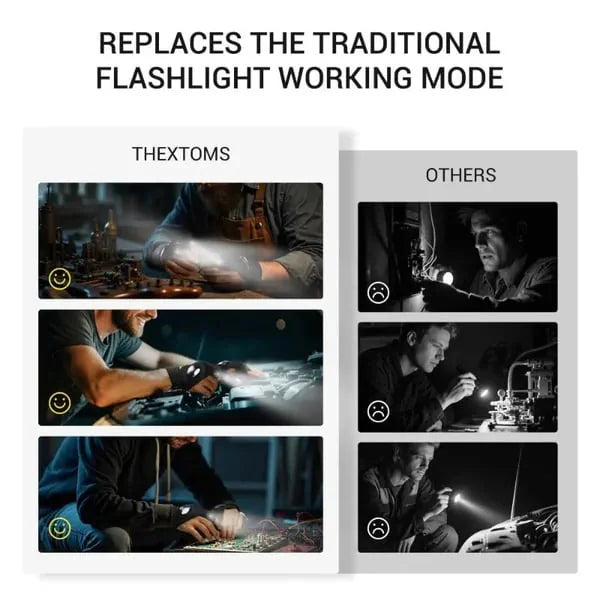 🔥HOT SALE NOW 49% OFF🔥Hands-Free LED Half Finger Gloves