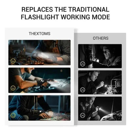 🔥HOT SALE NOW 49% OFF🔥Hands-Free LED Half Finger Gloves