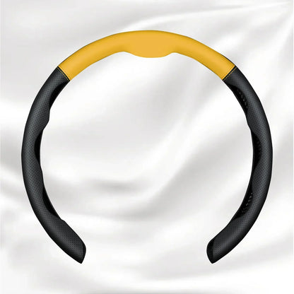 Nexi Customized Car Logo Breathable Ultra-thin 5D Leather & Carbon Car Steering Wheel Cover Universal Fit